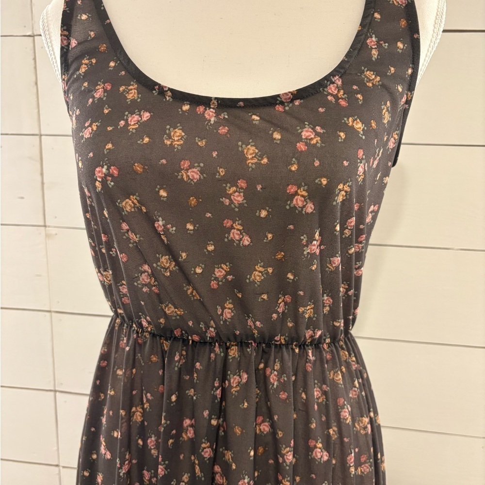 Zara Black Sleeveless High Low Sundress
